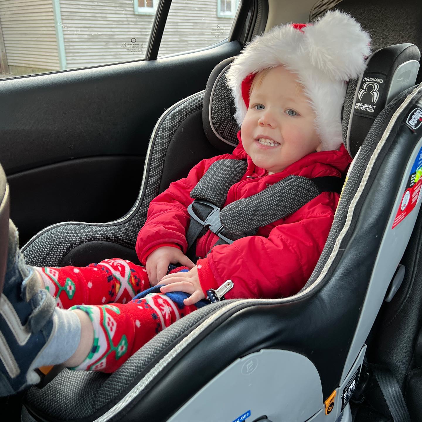 Pajama day at day care! (He refuses to wear any other hat now, even Thomas)