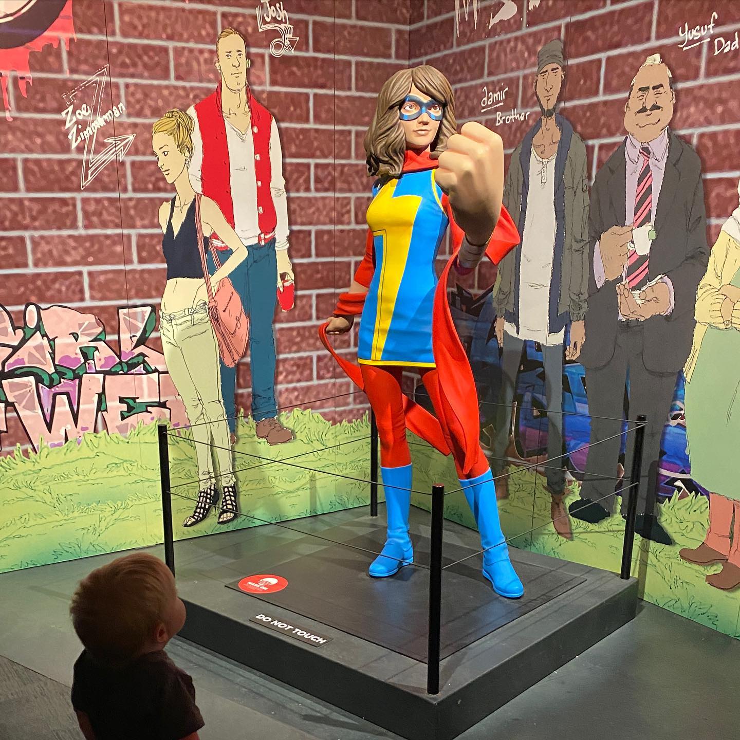 Fun time at the Marvel exhibit!