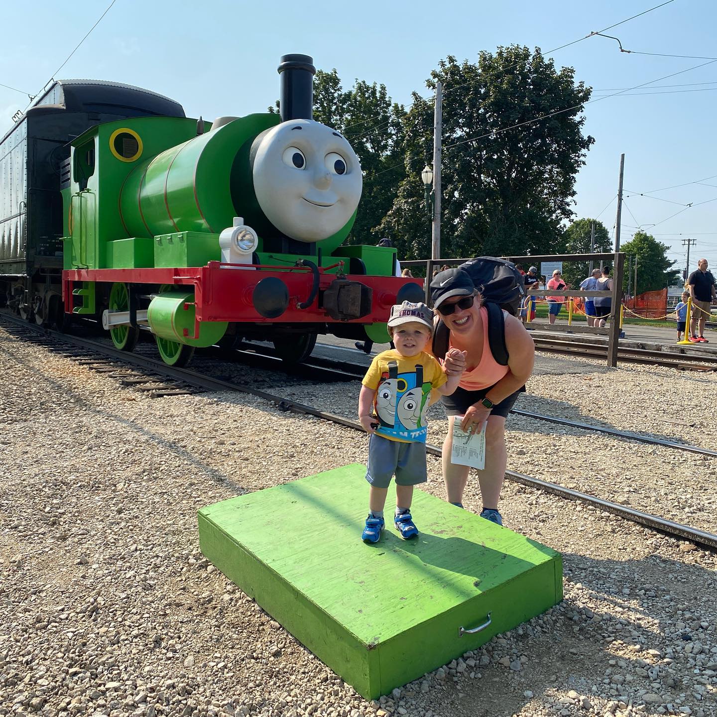 Lots of fun at Thomas' Day Out. We have one happy train enthusiast.