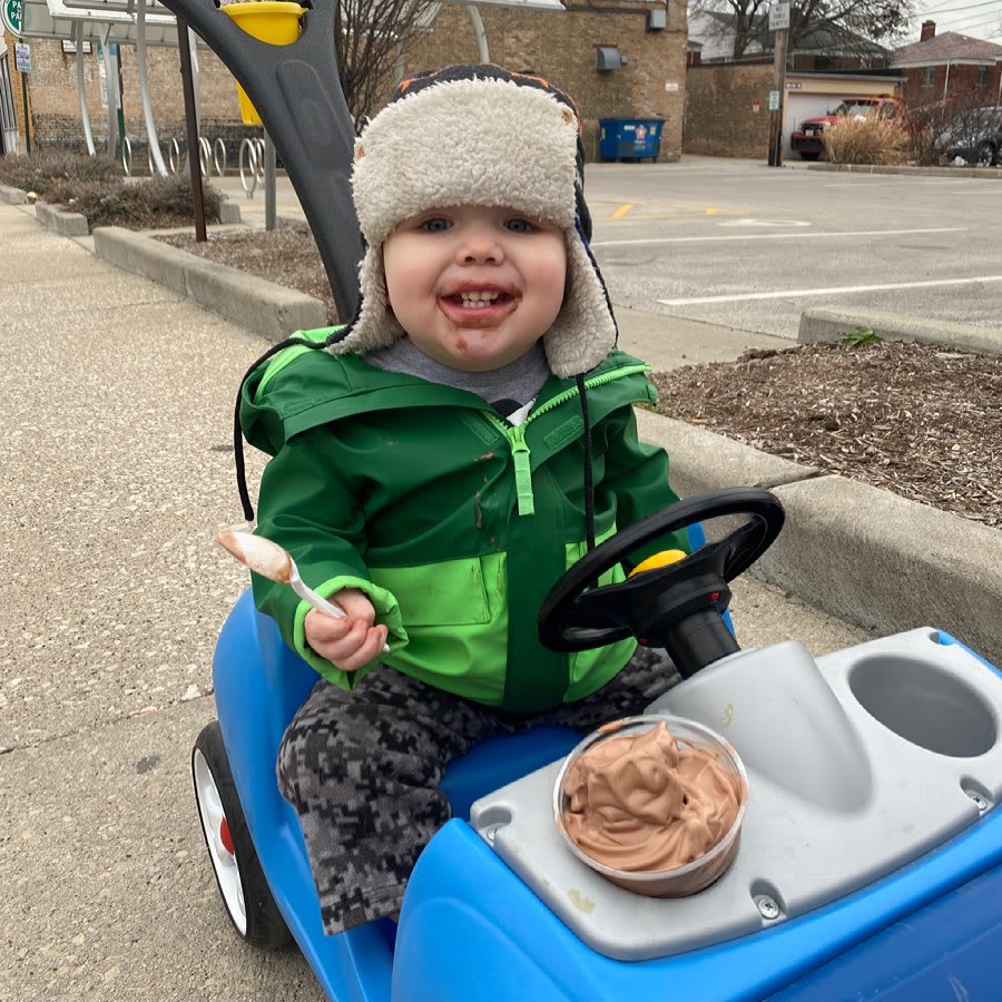 Celebrating a successful day of potty training!