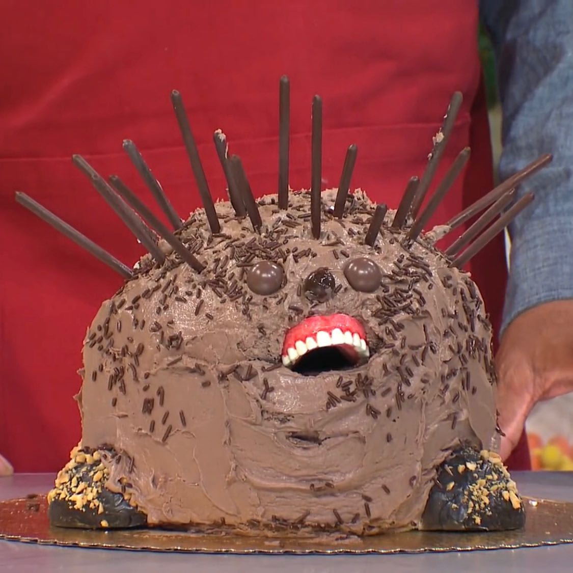 For Allie's birthday I made the nightmare Sonic cake from @nbcsnl.