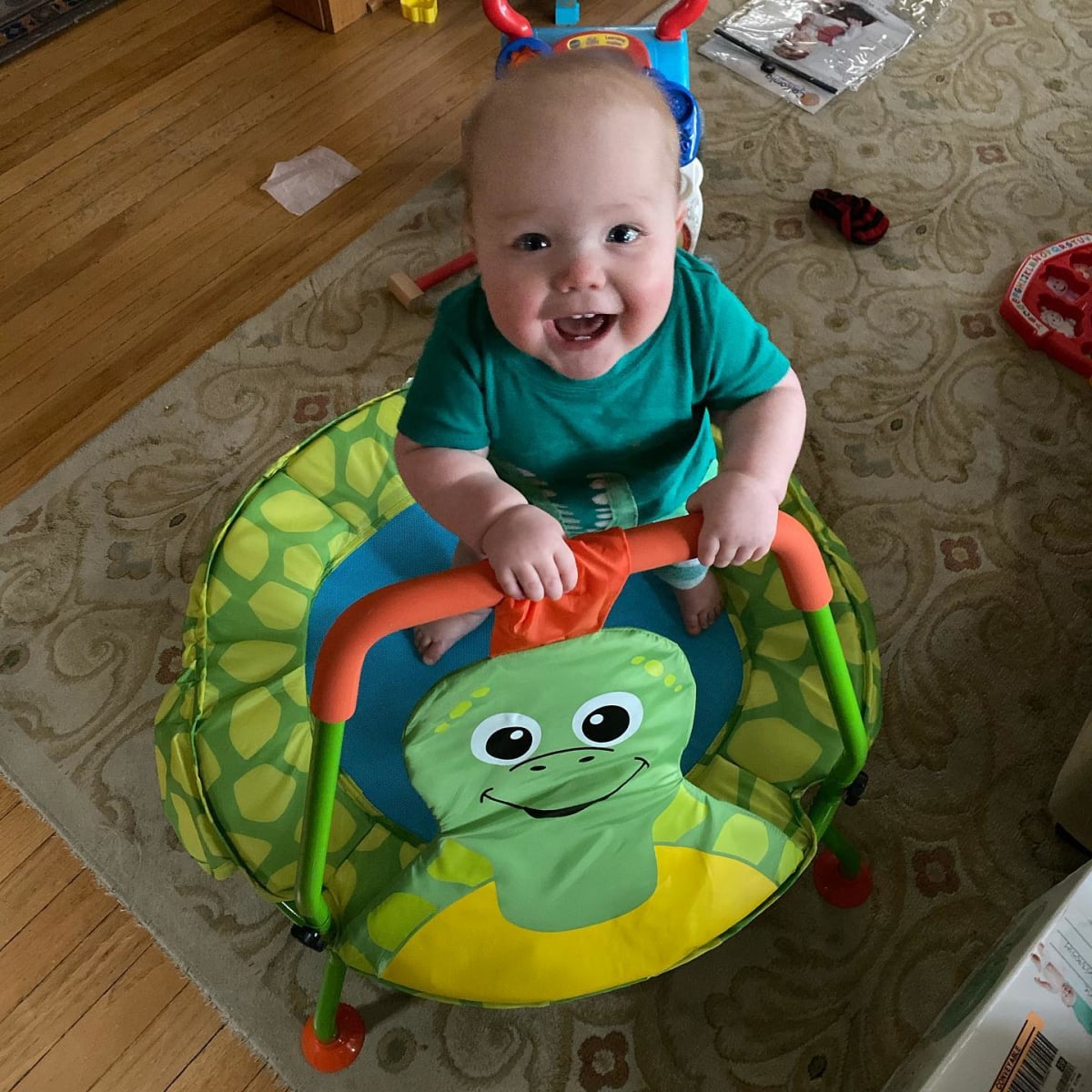 Ryan is loving his trampoline