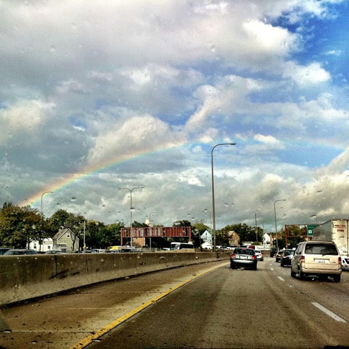 SINGLE RAINBOW ALMOST ALL THE WAY!