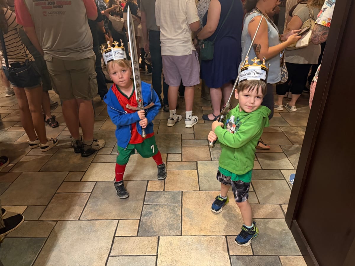 The boys first visit to Medieval Times