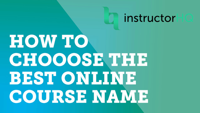 Choose a course name