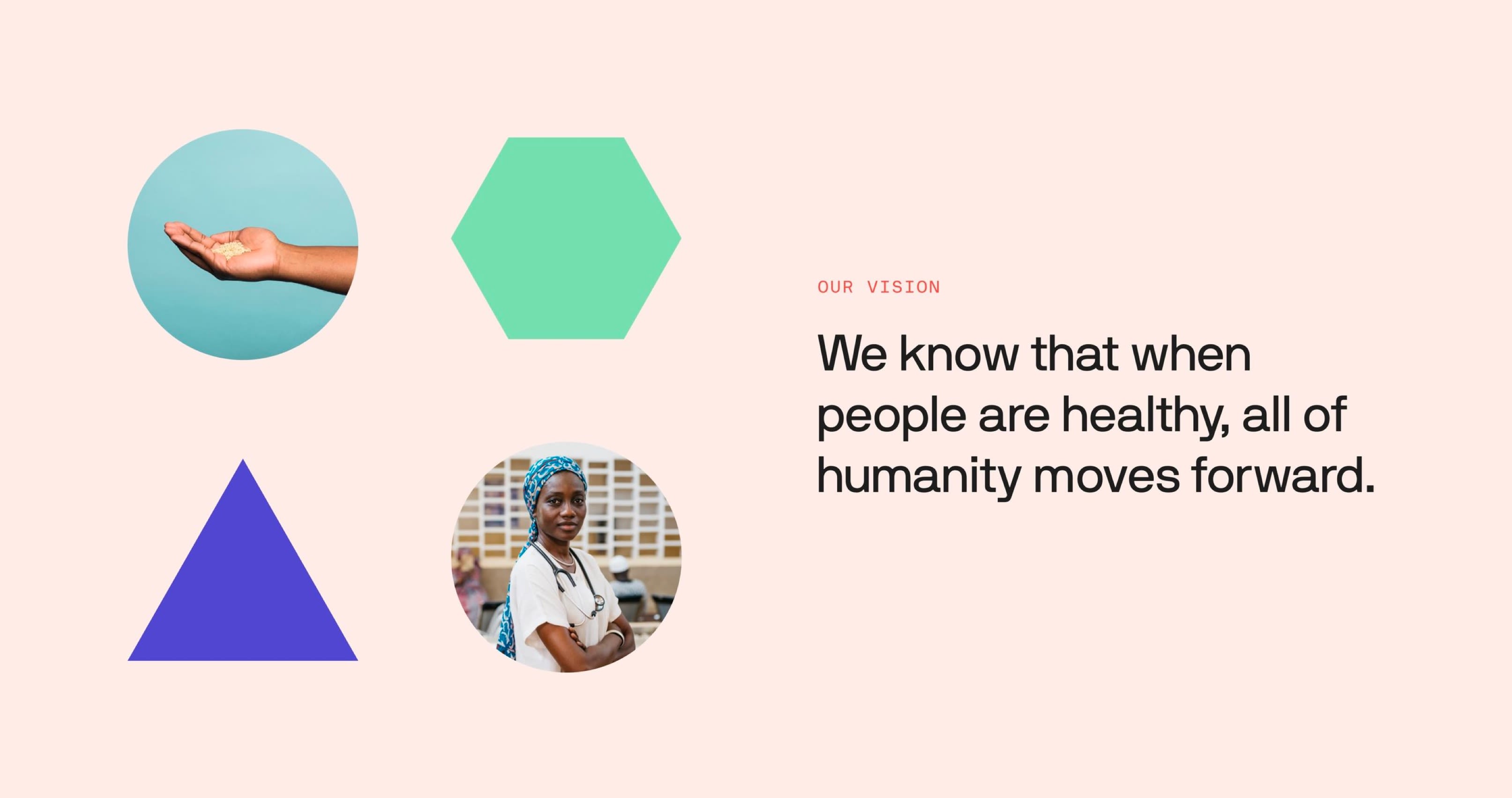 Image representing PATH's vision: "we know that when people are healthy, all of humanity moves forward."