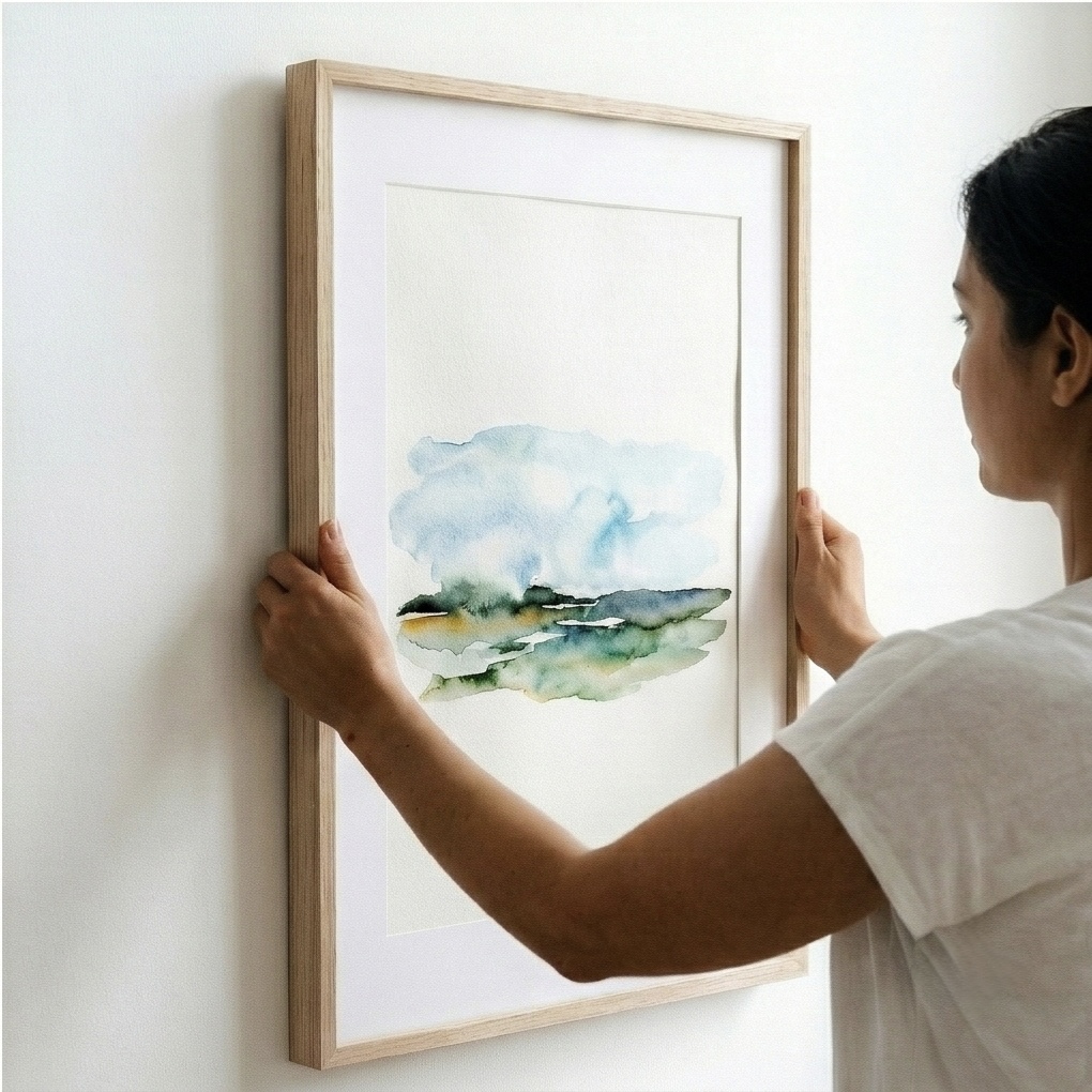 Stick the frame on the wall without drilling