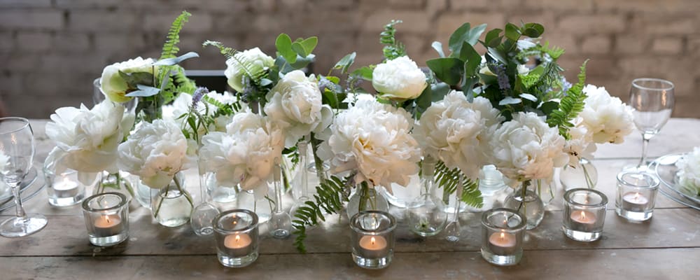 White Peony Centerpiece