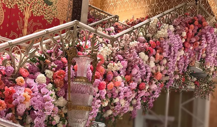 Floral Decoration for the Staircase