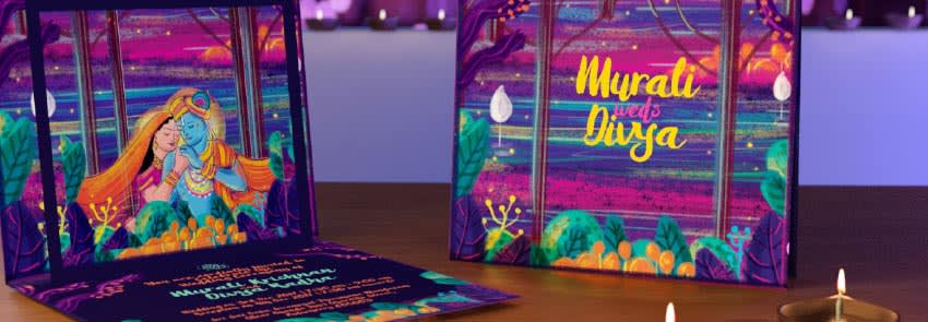 Wedding Card Theme, Murali weds Divya