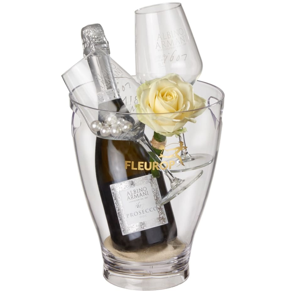 Charming Beauty: Prosecco Albino Armani DOC 75 cl incl. ice bucket and two  
