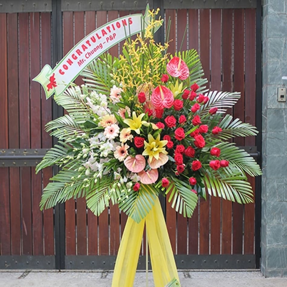 Congratulations standing arrangement: Order Flowers Online ...