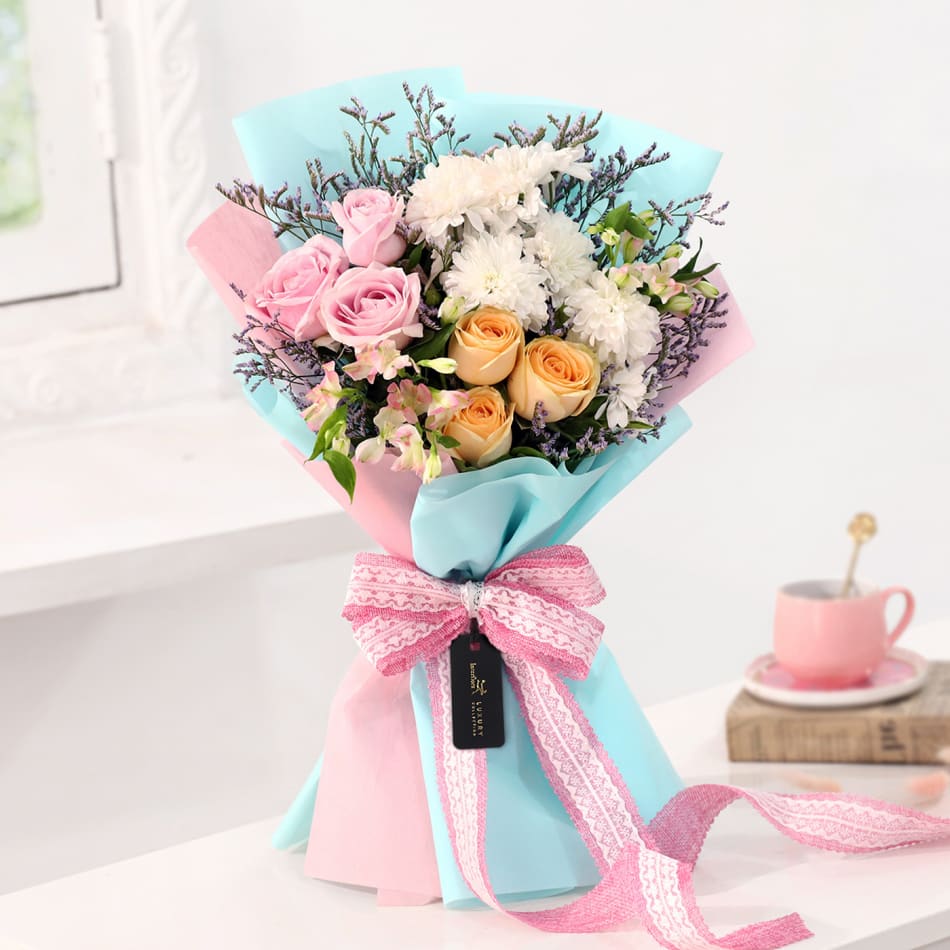 Floral Enchantment Bouquet: Order Birthday Flowers Online ...