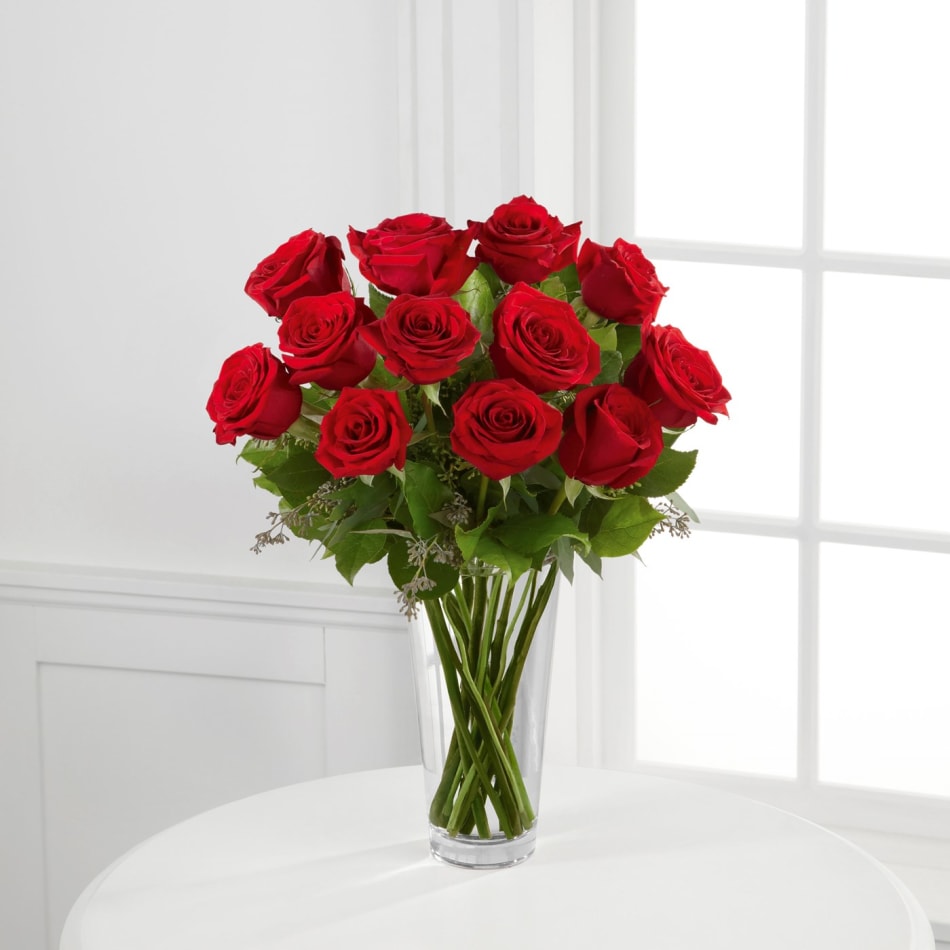 The Long Stem Red Rose Bouquet by FTD VASE INCLUDED: Order Flowers ...