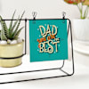 Buy Best Dad Personalized Polaroid With Swing Planter