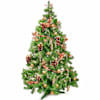 Decorated, natural Christmas tree. Online