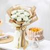 Elegant Blooms And Mango Whimsy Cake Gift Combo Online
