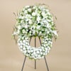 Funeral wreath with white flowers Online