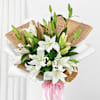 Shop Pristine Lily Elegance Medium Bouquet