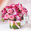 Purple Orchids & Roses in Round Vase For Mom Online