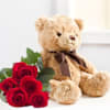 Red Roses and Teddy Bear Online