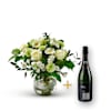 Stylish white bouquet with Cava Online