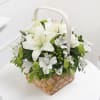 White Country Garden Basket Arrangement Online