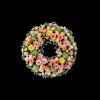 Wreath seasonal flowers with ribbon 240170 Online