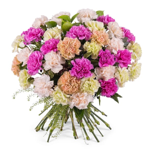 Bouquet of multicoloured carnations