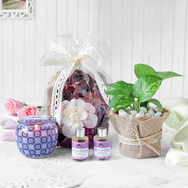 Lavender Love Rakhi Gift Hamper for Sister