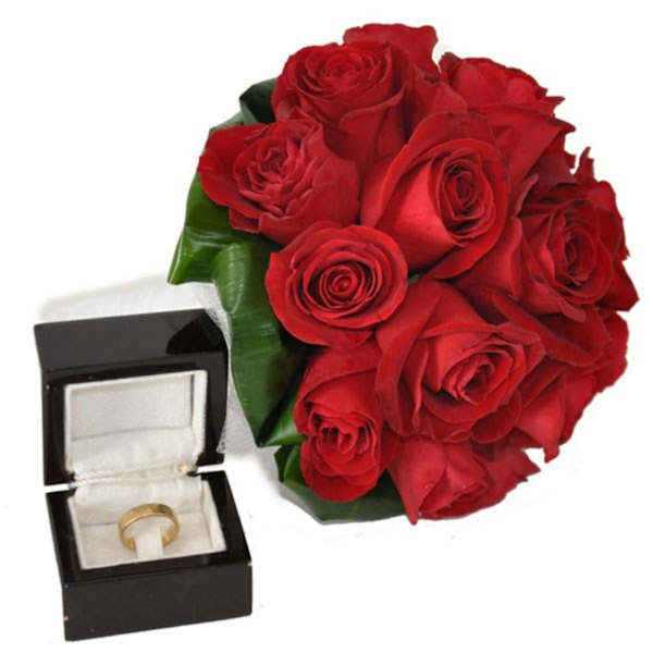 Red Roses bridal bouquet Order Flowers Online Interflora India