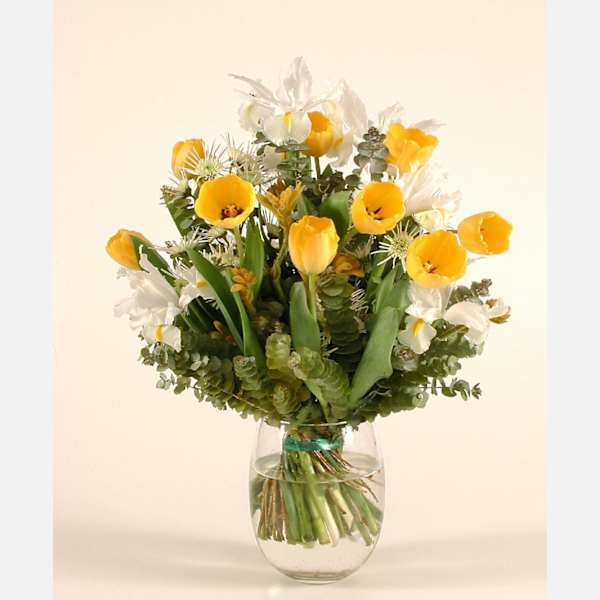 tulips and iris bouq