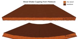 Wood Shake Cupping From Moisture