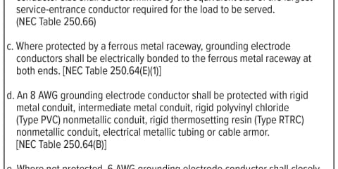 Grounding Electrode Conductor Size