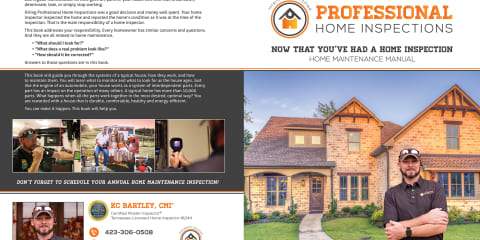 Custom Home Maintenance Book for Professional Home Inspections