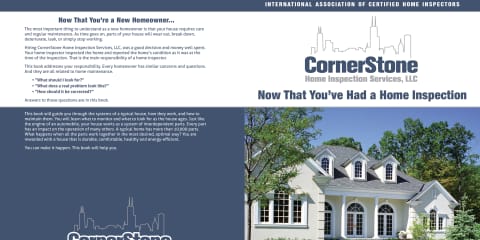 Custom Home Maintenance Book for Cornerstone Home Inspection Services