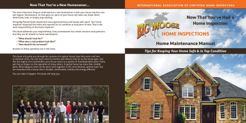 Custom Home Maintenance Book for Moose Home Inspections