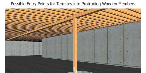Termite Entry Through a Post