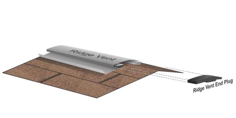 Ridge Vent End Plug