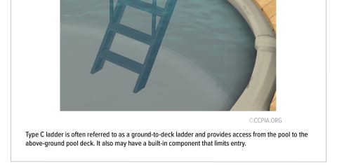 Staircase Pool Ladder: Type C