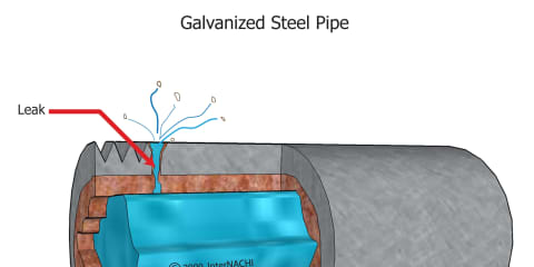 Galvanized Steel Pipe Leak