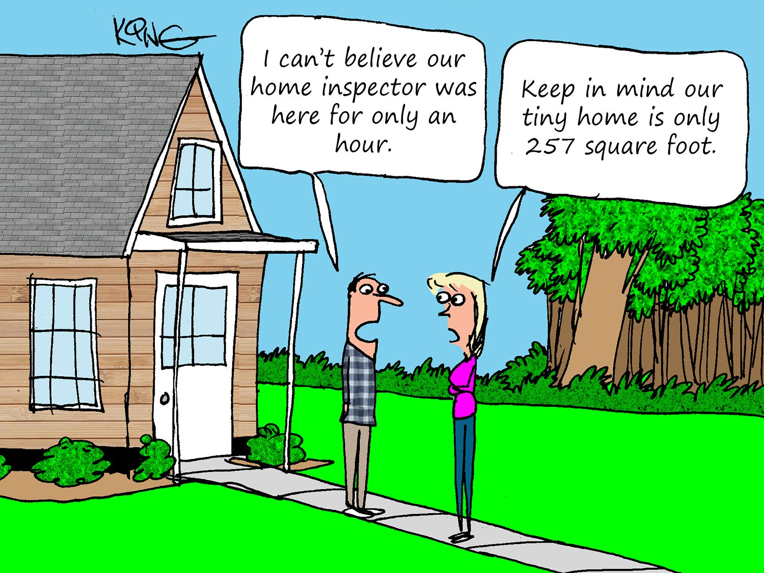 A Tiny Home Inspection Cartoon