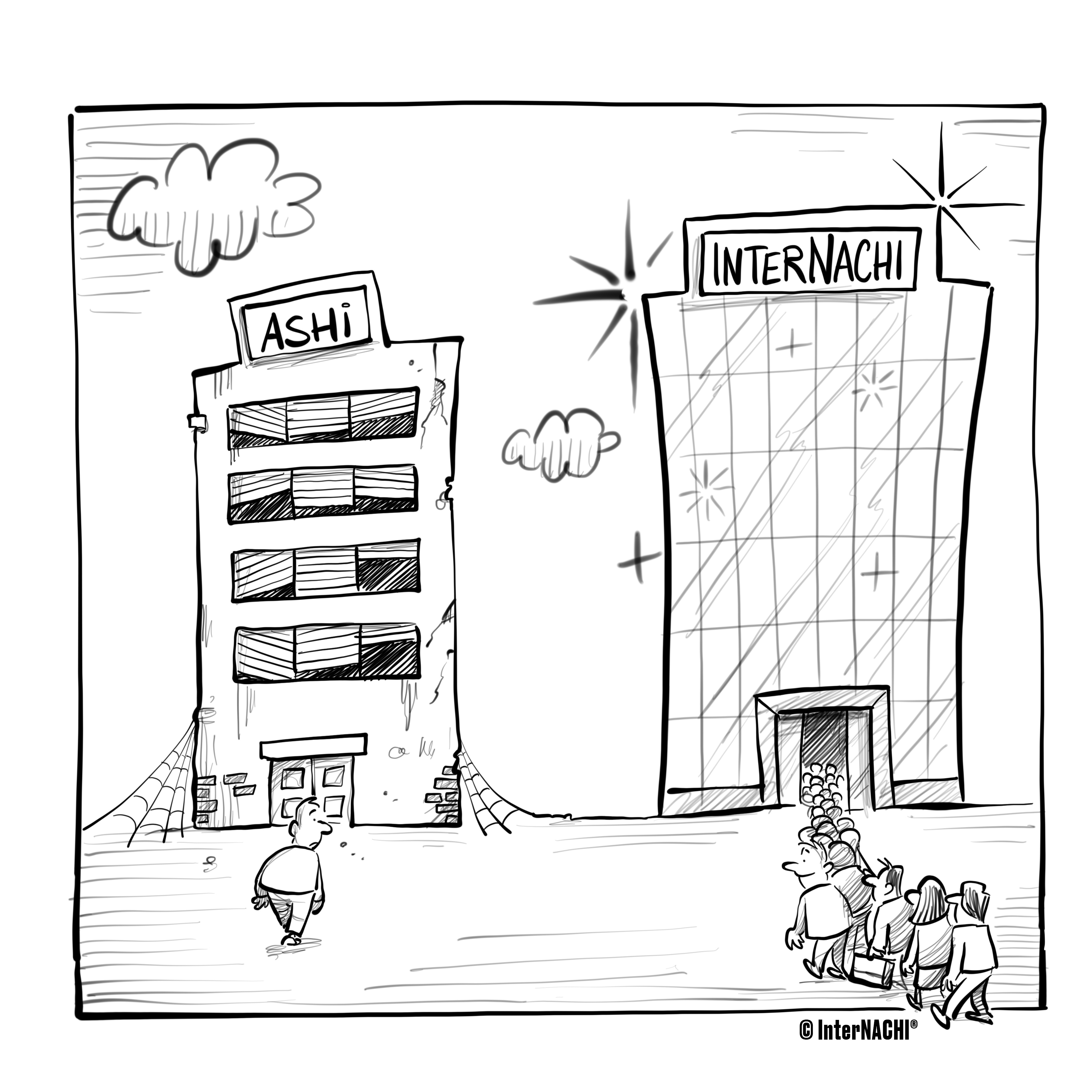 InterNACHI® vs. ASHI Inspection Cartoon