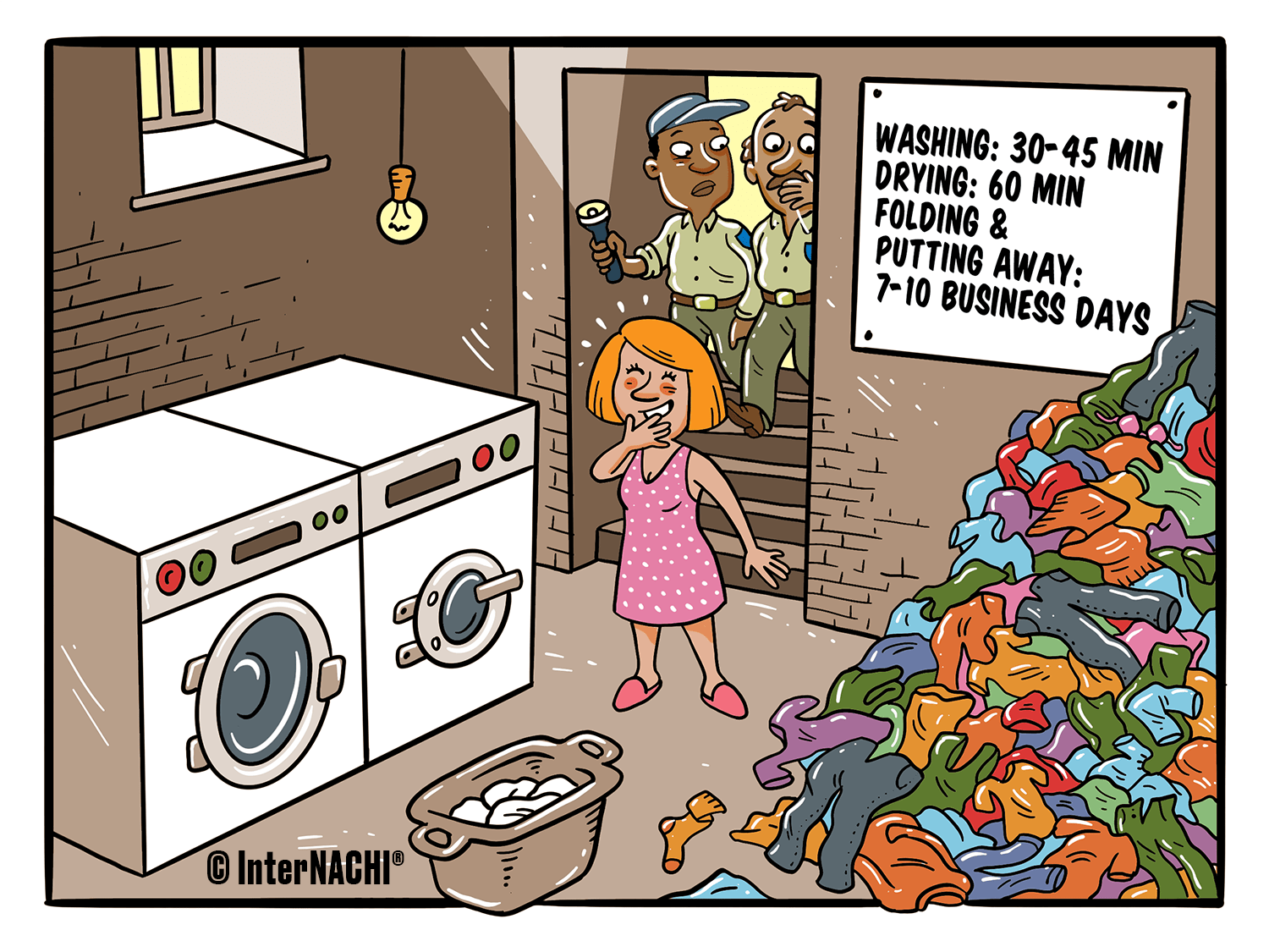 Laundry Room Inspection Cartoon