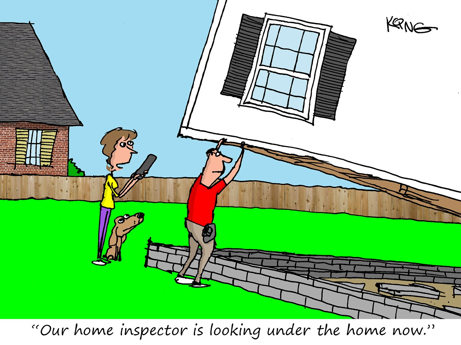 Looking Under the Home Cartoon