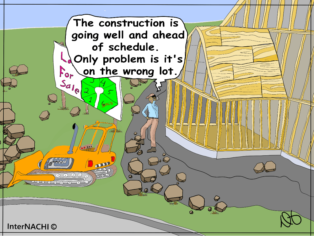 Oopsie, the wrong lot. Cartoon