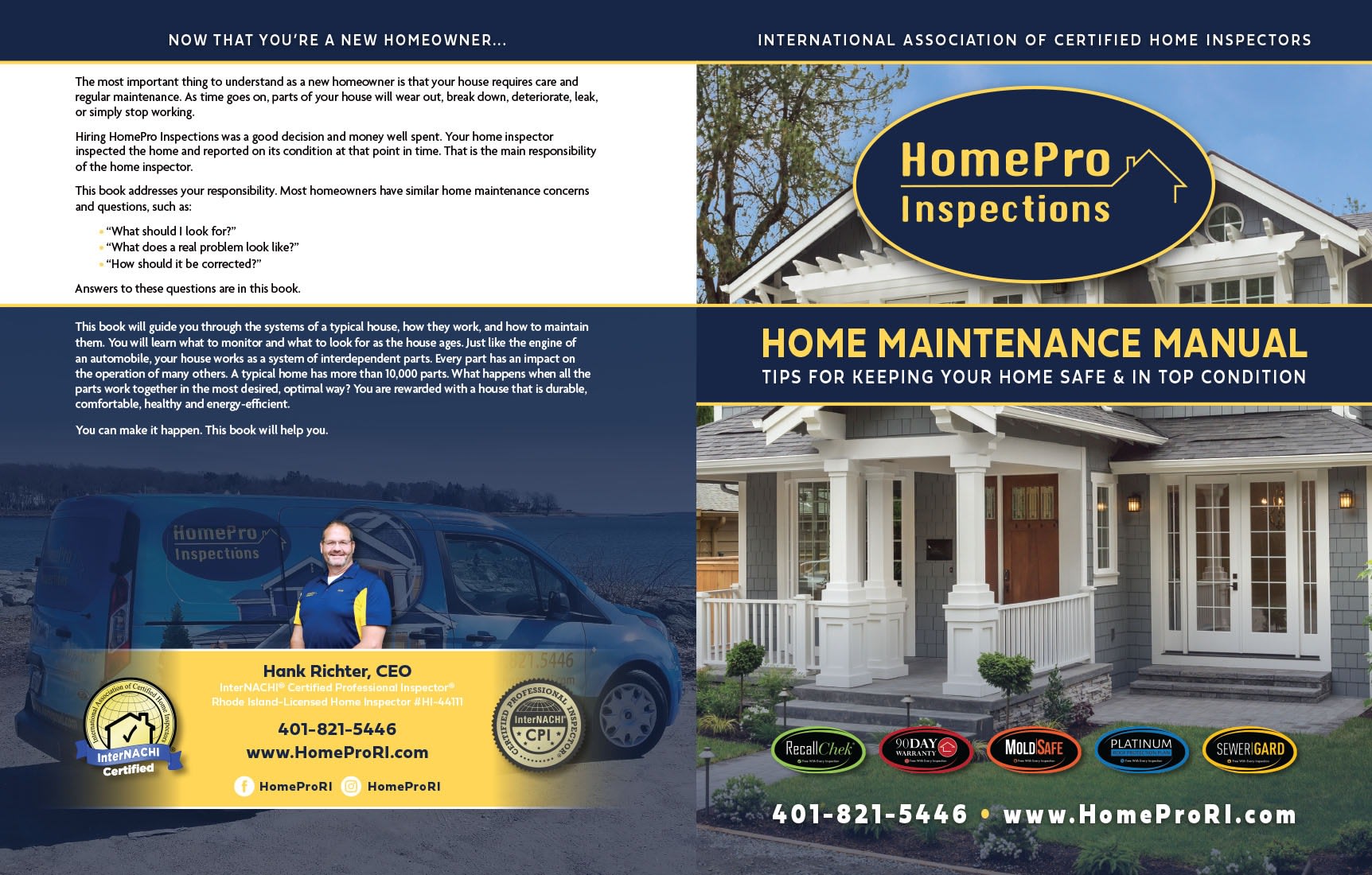 HomePro Inspections custom book.