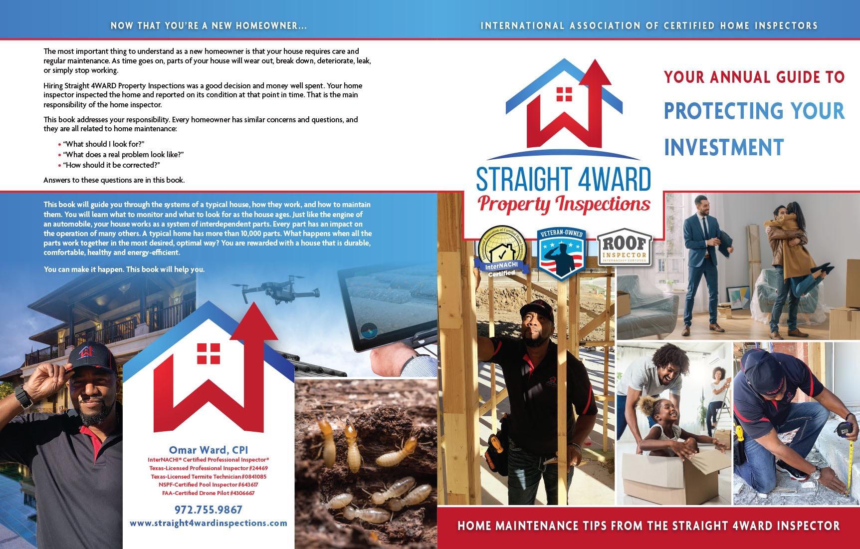 Straight 4Ward Property Inspections custom book.