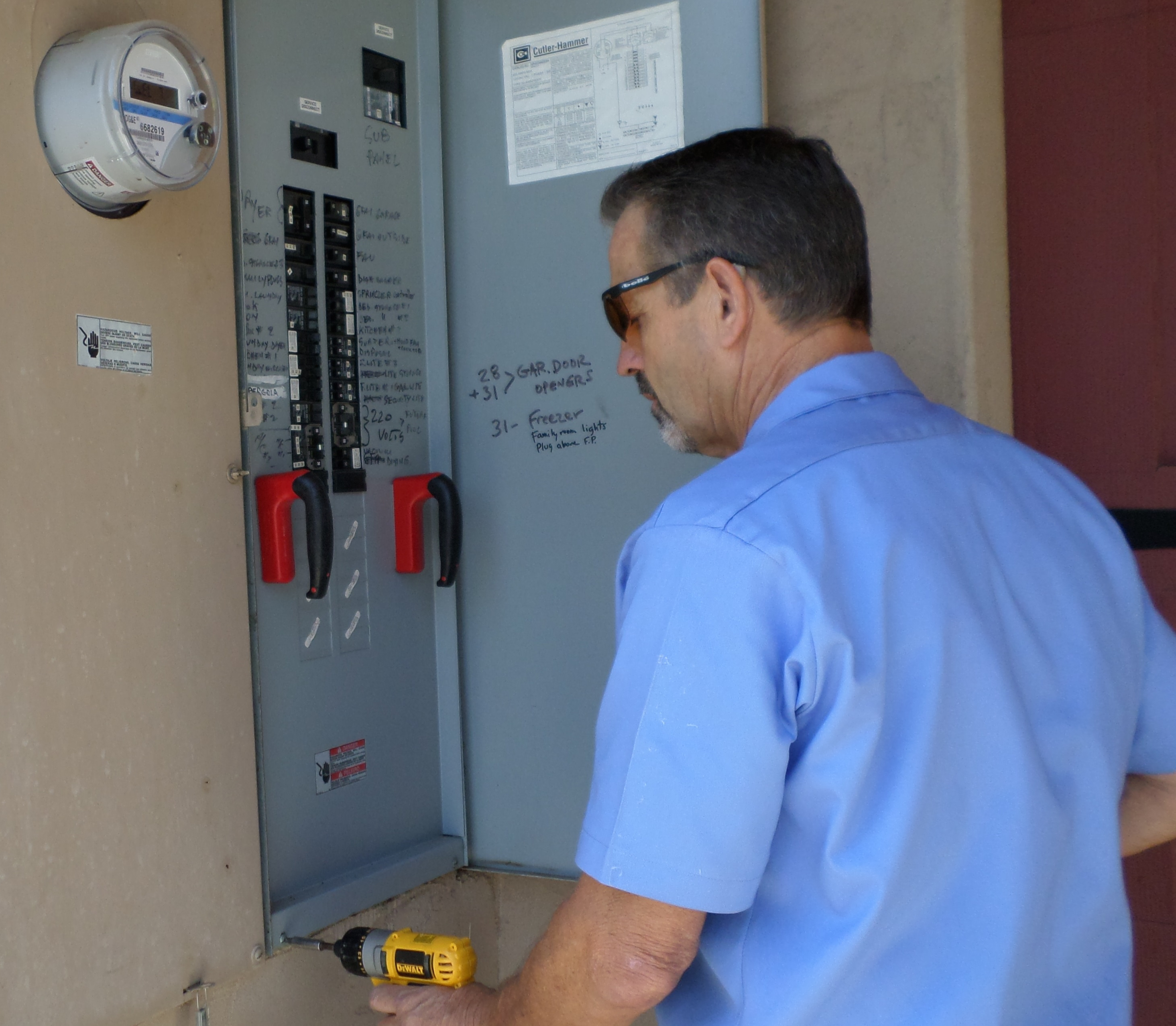 Electric panel cover.