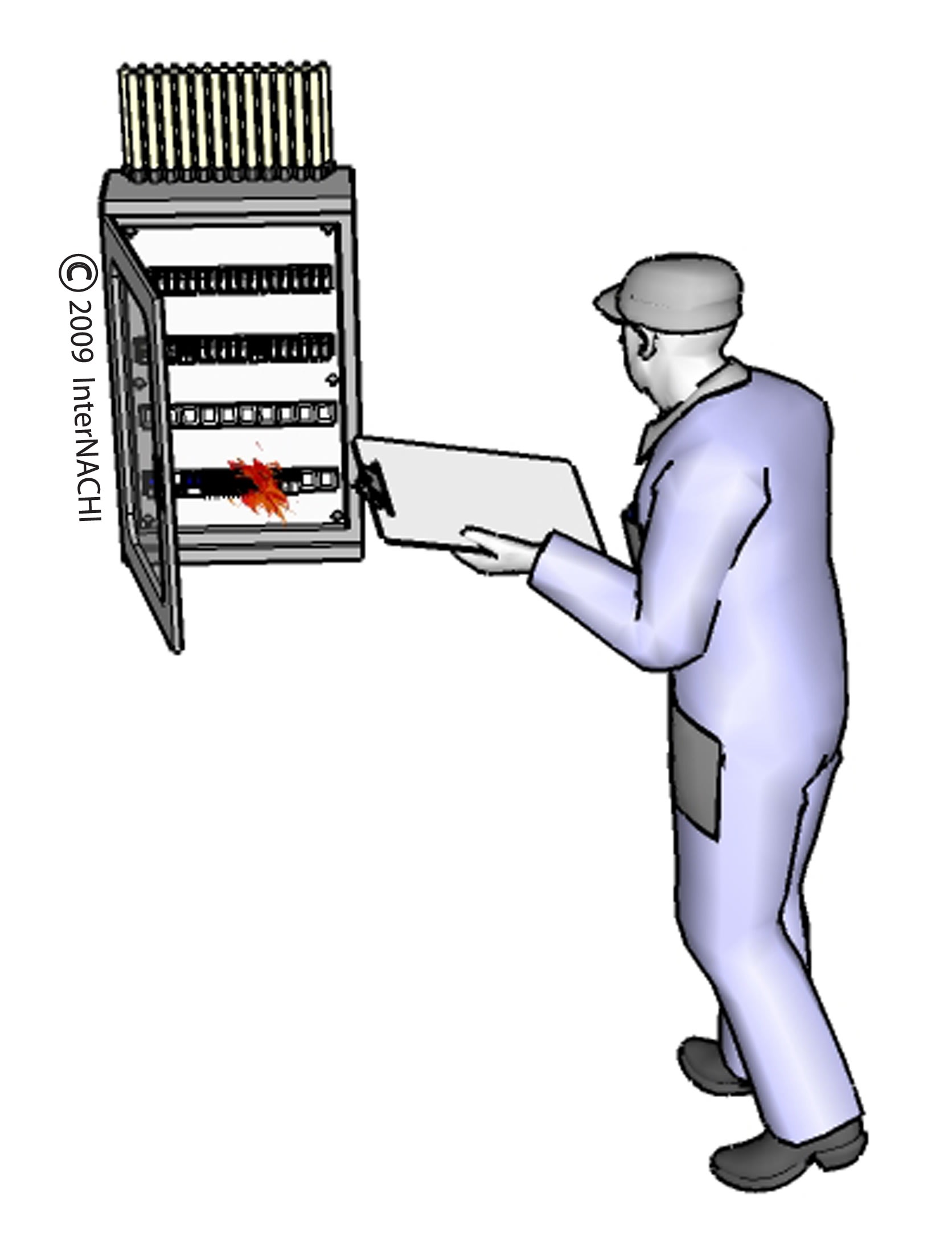 Service panel inspection.